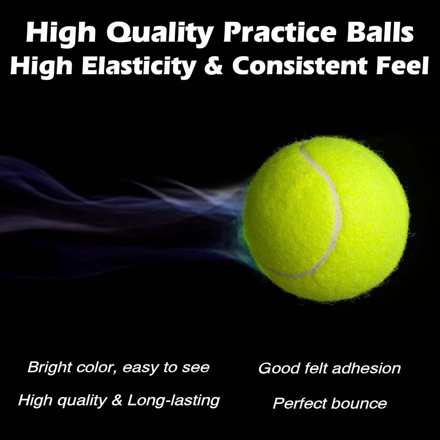 12 Pack Tennis Balls, Advanced Pressure Training Tennis Balls Practice Balls, Tennis Balls for Dogs, Thickened Tennis with Mesh Bag for Transport, Beginner Exercise Ball, Sturdy High Elastic