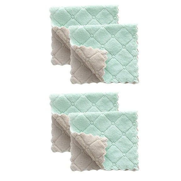 Premium Coral Velvet Dish Towels, Super Absorbent & Quick Dry Kitchen Cloths for Dishes, Windows & Car Cleaning, Nonstick Lint-Free Washable Dishcloths Clearance!