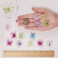 thumbnail image 3 of 48 piezas de dijes de mariposas de tela de 8 colores, dijes de mariposa de tela, dijes de mariposa, colgantes, pendientes, collares y decoraciones., 3 of 7