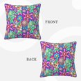 thumbnail image 3 of ZICANCN Colorful Groovy Floral Pattern Throw Pillow Covers, Bed Couch Sofa Knit Decorative Pillow Covers for Living Room Farmhouse, 12"x12", 3 of 8