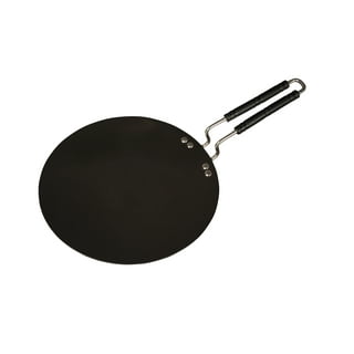 Concave Chapati Tawa/ Non-Stick Roti Tawa Griddle Induction Gas Compatible  Black