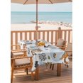 thumbnail image 2 of Outdoor Tablecloth with Umbrella Hole for Patio/Picnic/Party/Camping, Cat Waterproof Table Cloth Rectangle Table Cover Washable, Funny Cute Fish Leaves Bubble (60"x 102"), 2 of 8