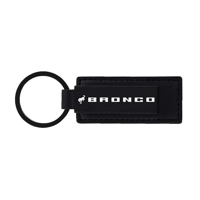Llavero Ford Bronco Todo Negro de Cuero Genuino