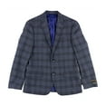 thumbnail image 2 of Ben Sherman Mens Plaid Two Button Blazer Jacket, Blue, 42 Short, 2 of 2