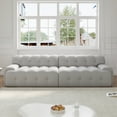 thumbnail image 4 of Magic Home 102.4 inch Oversized Loveseat Sofa,3D Mesh Fabric Comfy Sectional Cloud Sofa Couches,Curved Couch for Living Room, Office, Apartment,No Assembly Required (Light Gray), 4 of 12