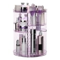 thumbnail image 1 of Organizador de maquillaje Jiavarry, bandeja giratoria ajustable, color morado, 1 of 7