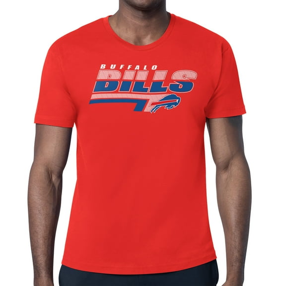 Men's Starter Red Buffalo Bills Logo Push Graphic T-Shirt