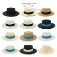 thumbnail image 6 of TureClos Summer Women Wide Brim Straw Panama Roll up Hat Belt Buckle Fedora Beach Sun Hat UPF50+, 6 of 6