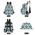 thumbnail image 4 of FORMRS Mini Backpack Purse for Women Quilted Travel Daypack Casual Shoulder Bag, Blue Mosaic Pattern, 4 of 7