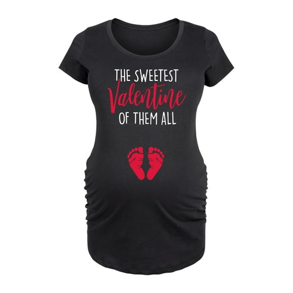 Bloom Maternity - The Sweetest Valentine Of Them All - Maternity Scoop Neck Graphic T-Shirt
