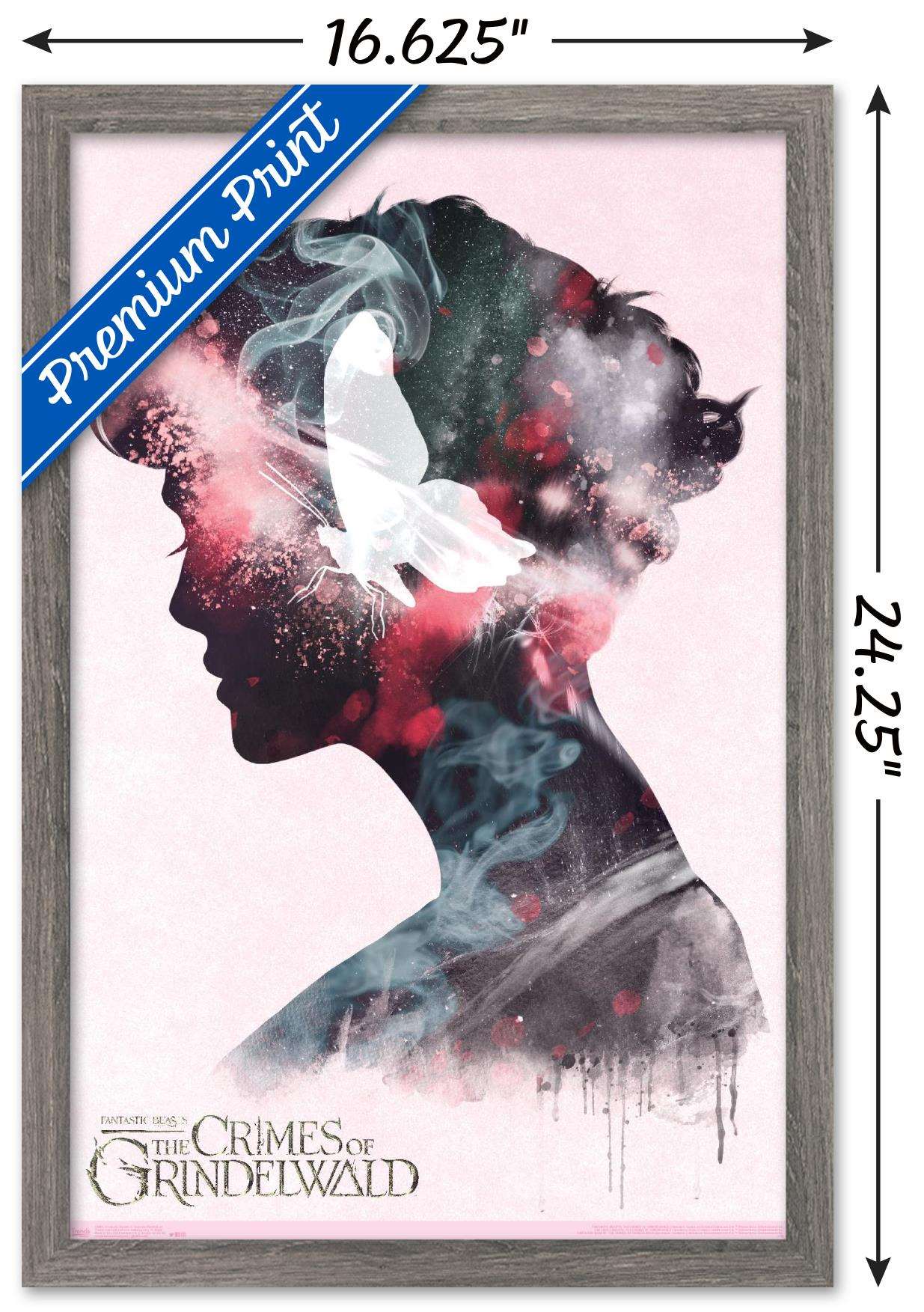 Fantastic Beasts: Crimes Of Grindelwald - Queenie Illustration Wall Poster, 14.725" x 22.375", Framed