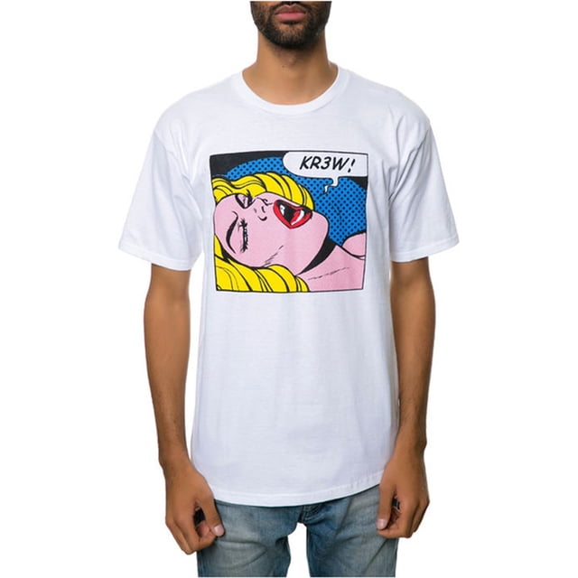 Camiseta gráfica KR3W The KR3W Face para hombre blanca mediana