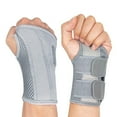 thumbnail image 2 of 1PC Left hand SMALL/MEDIUM-Grey Wrist Brace Carpal Tunnel Right Left Hand for Men Women, Night Wrist Sleep Supports Splints Arm Stabilizer with Compression Sleeve Adjustable Straps, 2 of 9