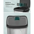 thumbnail image 6 of 13 Gallon Kitchen Trash Can Stainless Steel Garbage Can Recycle Bin with Stay-Open Lid and Step-on Pedal Silver and Black, 6 of 8