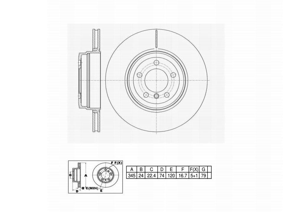 Winstop Brake Rotor, Rear WS245100, BMW 750Li 2008-2006