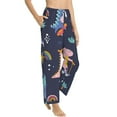 thumbnail image 6 of Salouo Cartoon Dinosaur Scooter Sport Blue Print Women's Pajama Pants Casual Loose Sweatpants PJs Flowy Pants Drawstring Palazzo for Women Wide Leg Pants Lounge Pajama -XX-Large, 6 of 8