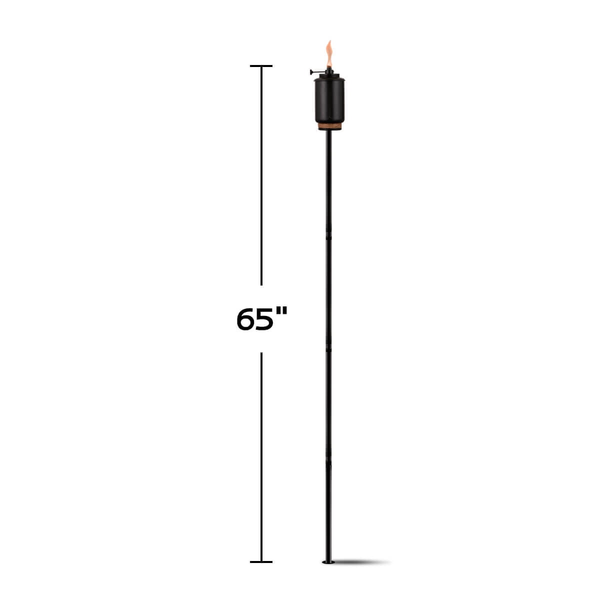 TIKI Brand Adjustable Flame 65" TIKI Torch Resin Black - 111911868