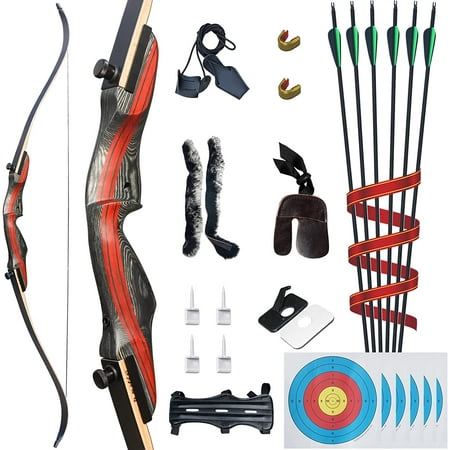 62 Archery Recurve Bow And Arrow For Adults Hunting & Target Shooting