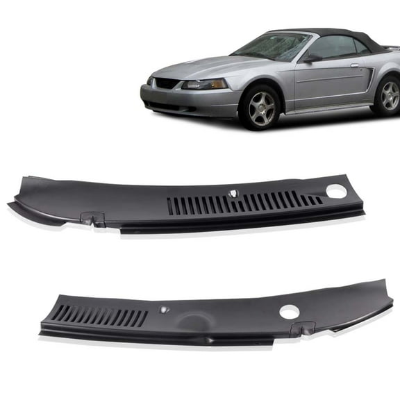 PIT66 2Pcs Windshield Wiper Cowl Vent Grille Grills Panel Hood Fit for Ford Mustang GT SVT 1999-2004