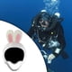 thumbnail image 3 of Capucha térmica de neopreno de 3 mm para buceo con diseño de conejo de dibujos animados. S, 3 of 9