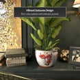 thumbnail image 5 of Red Lantern 12" Cherry Blossom Porcelain Fishbowl Planter, 5 of 6