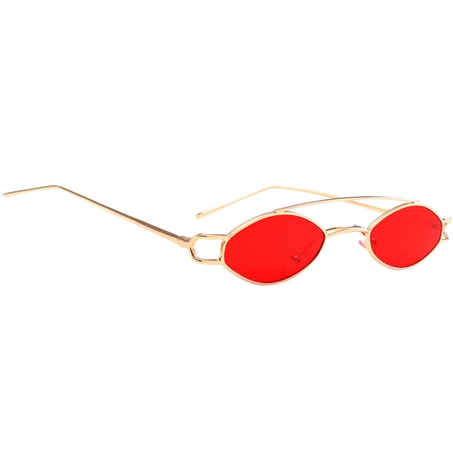 Gafas de sol de moda Sunnimix para mujer Marco dorado rojo claro