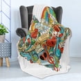 thumbnail image 4 of I Love You Soft Flannel Fleece Blanket, Love with Eros Arrow Music Present Boxes Swirls Balloons Ring Marry Me Concept, Cozy Plush for Indoor and Outdoor Use, 50" x 70", Multicolor, by Ambesonne, 4 of 5