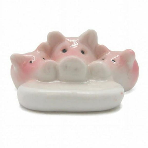 GENL Miniatures Pink Pig Porcelain Animals