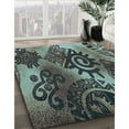 thumbnail image 2 of Ahgly Company Indoor Rectangle Patterned Dark Coffee Brown Area Rugs, 7' x 10', 2 of 6