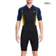 thumbnail image 2 of Trajes de neopreno Pareja Traje de buceo Traje de baño de una pieza con cremallera frontal Pantalones cortos de manga corta Transpirable Deportes Buceo Skins Traje de surf Hombre amarillo L 1.5MM Inevent OD003629-03, 2 of 5