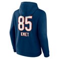 thumbnail image 3 of Men's Cole Kmet Navy Chicago Bears Team Wordmark Player Name & Number Pullover Hoodie, 3 of 3