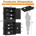thumbnail image 5 of 72" Kitchen Pantry Cabinet, Tall Pantry Storage Cabinet with Adjustable Shelves and Drawer, Black Kitchen Cabinet Buffet Cupboards Storage Cabinet for Home Office Use (16" D x 30" W x 72" H), 5 of 6