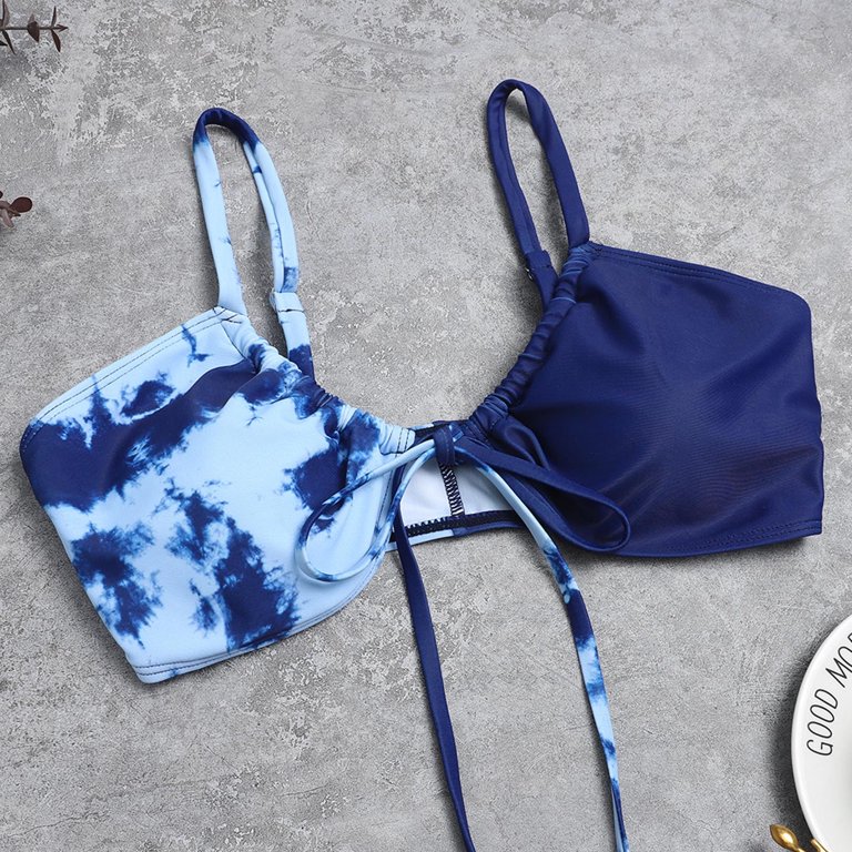 Save Big Women's Bikini Swimsuit Tie Dye Beachwear Strappy Tiny
