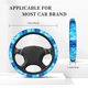 thumbnail image 3 of Balery Blue Shell Fundas elásticas antideslizantes para volante, funda protectora universal para hombre y mujer, 15 pulgadas, accesorios para coche., 3 of 6