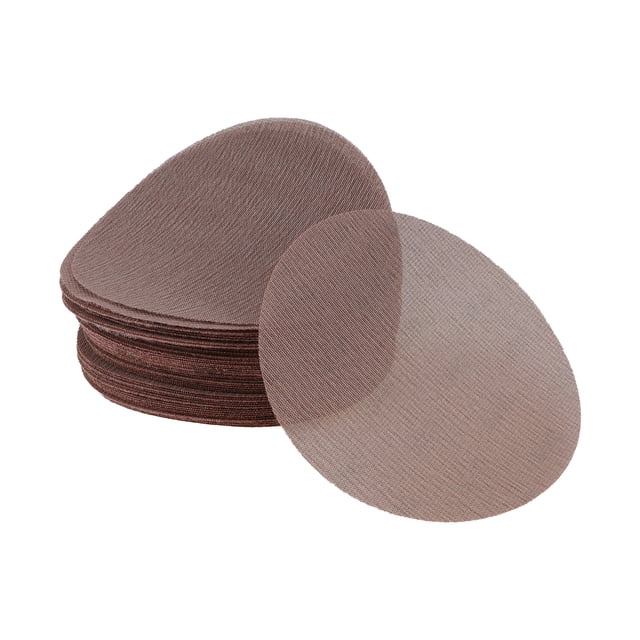 Discos de Lijado de Madera para Automóvil Unique Bargains 50 Pcs 8" 240 Grano Marrón Óxido de Aluminio con Gancho y Bucle