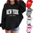 thumbnail image 5 of SGMVNU Girls Fashion Sweatshirt Graphic Letter Print Drop Shoulder Long Sleeve Pullover Oversized Hooded Sweatshirts with Pocket Grey Size 5-6 Years, 5 of 5