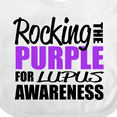 thumbnail image 4 of Inktastic Rocking The Purple for Lupus Awareness Boys or Girls Baby Bib, 4 of 4