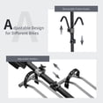 thumbnail image 4 of Costway Support d'Attelage pour Vélo 2-Temps Style Plateforme pour Récepteur 1-1/4 Pouces Ou 2 Pouces, 4 of 8