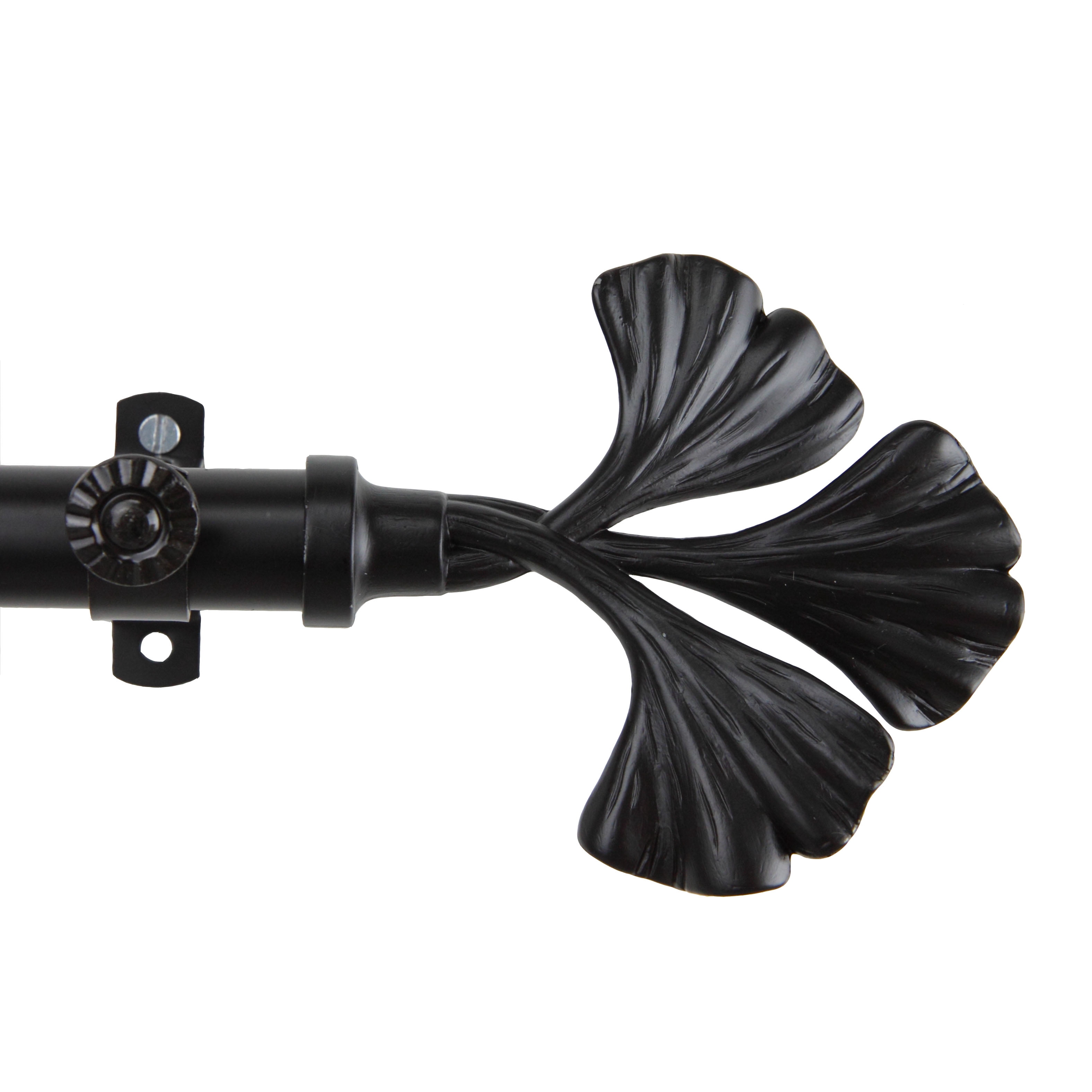 Florence 13/16 inch dia. Curtain Rod 120-170" - Black