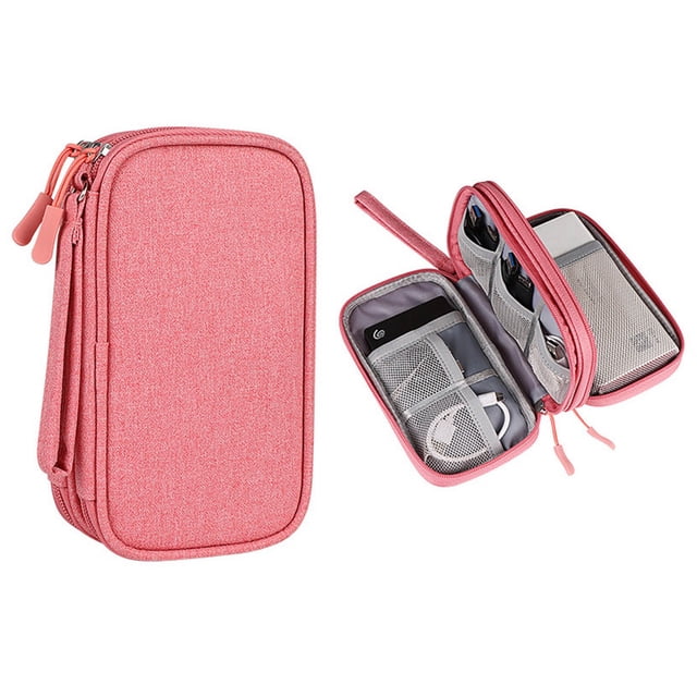 NARABB Power Hard Disk Protective Sleeve Charging Treasure U Disk Shield Headset Data Cable Digital Accessories Storage Bag Multi-layer Protective Sleeve