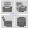 thumbnail image 4 of Kadyn Power Recliner Chair with Adjustable Massage Function, Recliner Chair with Heating System for Living Room, Light Gray, 4 of 11