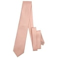 thumbnail image 3 of Men’s Petal Peach Formal Satin Self-Tie Skinny Tie in a Variety of Colors by Spencer J’s Signature Satin Collection, 3 of 3
