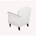 thumbnail image 4 of Accent Chairs For Living Room White  Fabric Wood, Foam Faux Leather, 4 of 5