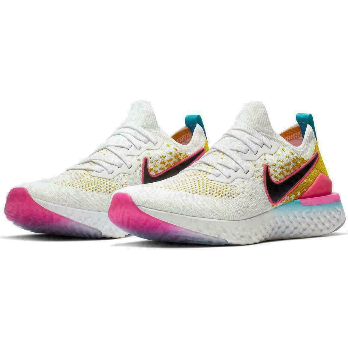 Nike Men's Epic React 2 Running Shoes (White/Black-Pink Blast, 13) - Walmart.com