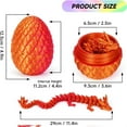 thumbnail image 4 of Dyues 3D Printed Dragon Eggs with Dragon Inside,Crystal Dragon Fidget Toys,Full Articulated Dragon Dragon in Egg,Adults Fidget Toys for Autism ADHD (Laser Red-12inch), 4 of 10