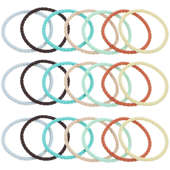 HOOWIFFY 100pcs Elastic Hair Ties Ponytail Holders Soft Rubber Bands for Women and Girls