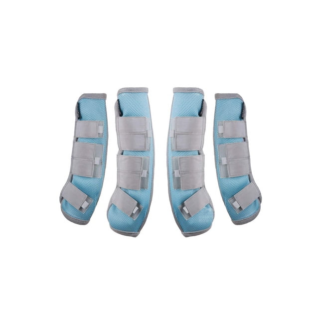 Harrison Howard Horse Fly Boots - Juego De 4 Protectores Para Piernas, Color Azul Vudú, Tamaño Completo