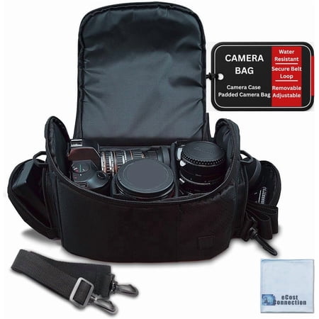 Acuvar Large Camera Bag Digital Camera Case Camcorder Bag & Large Camera Equipment Bag for Nikon Canon Sony Olympus Panasonic Pentax & Samsung DSLR Gadget Camera Case Travel Case For Photogr