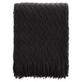 thumbnail image 4 of Black Throw Blanket,Boho Decorative Throws,Black Knit Blanket for Couch Bed Sofa,50"x60", 4 of 8