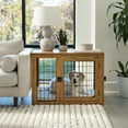 thumbnail image 2 of PETMAKER Furniture-Style Dog Crate with Double Doors and Cushion (Natural), 2 of 9